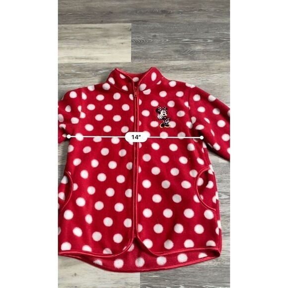 Disney Parks Minnie Mouse Fleece Red/White Polka Dot Girls Medium - Picture 6 of 6